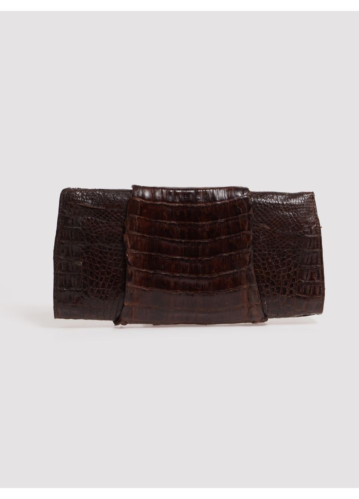 BOLSA--COURO-CROCODILO-MARROM