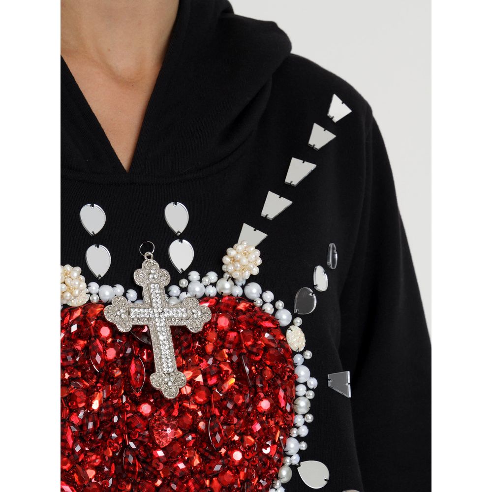 red rhinestone moletom com capuz