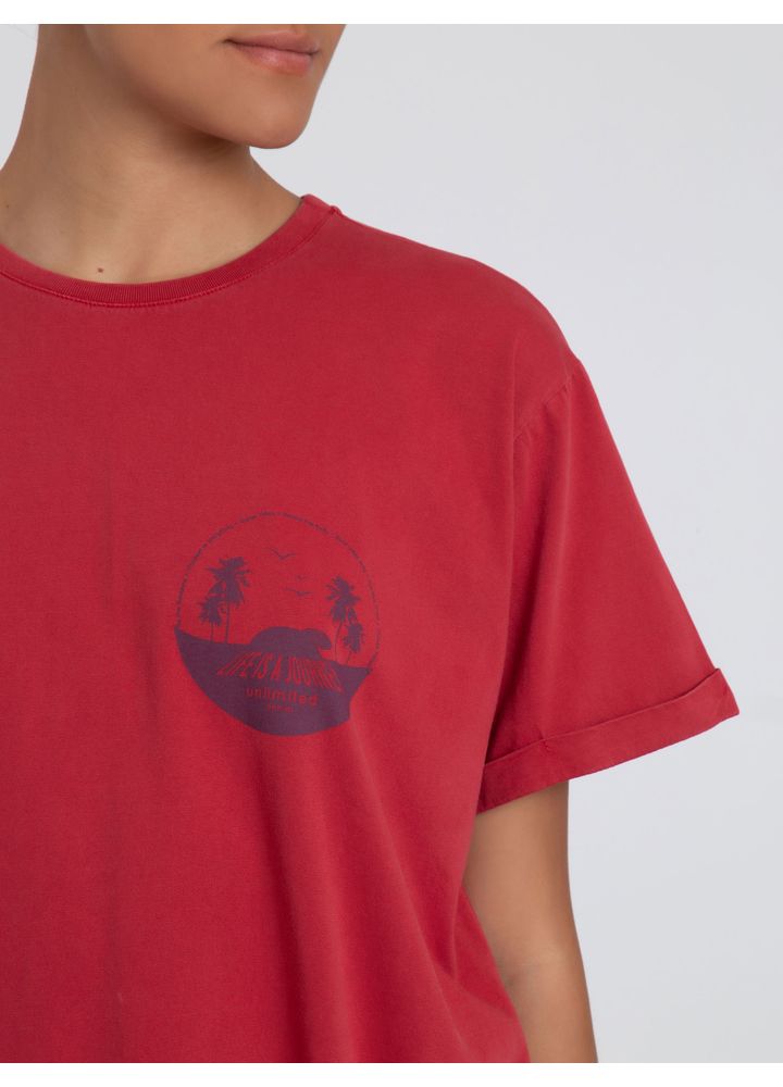 Camiseta-Manga-Curta-Vermelha