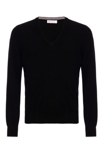 SUETER-CASHMERE-SWEATER-NERO-GRIGIO-SCURO