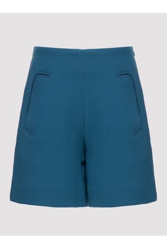 SHORT-MINI-BOLSOS-FALSOS-LATERAIS-FECHO-ZIPER-TURQUESA
