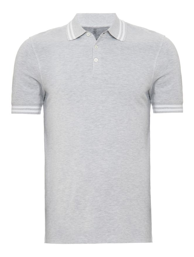 Camiseta polo cinza Clearance