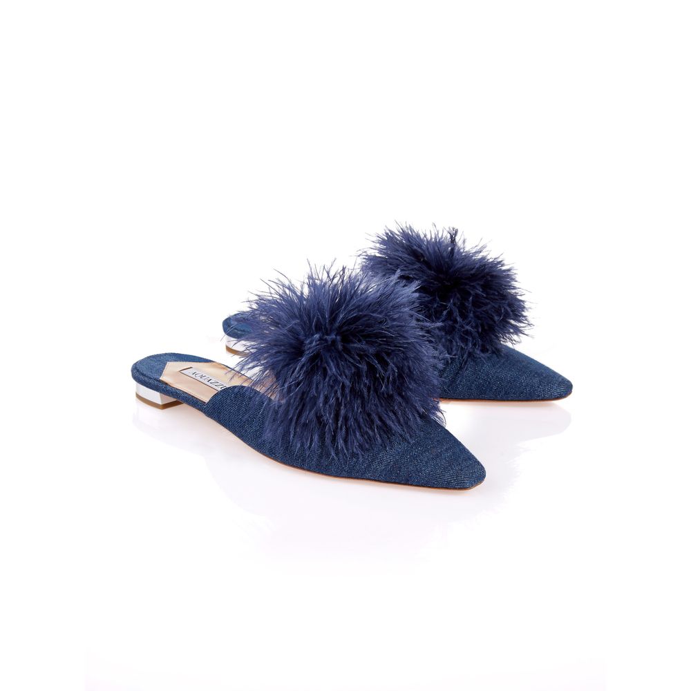 Mule Boudoir Azul - Shopping Cidade Jardim