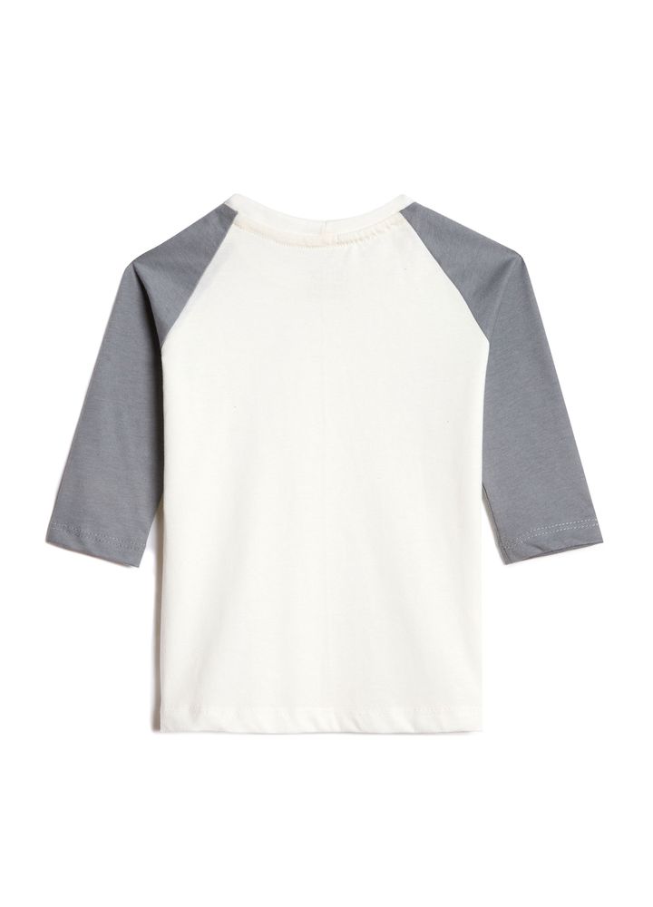 Camiseta-Raglan-Manga-Longa-Cinza-Infantil-Malha-Sustentavel