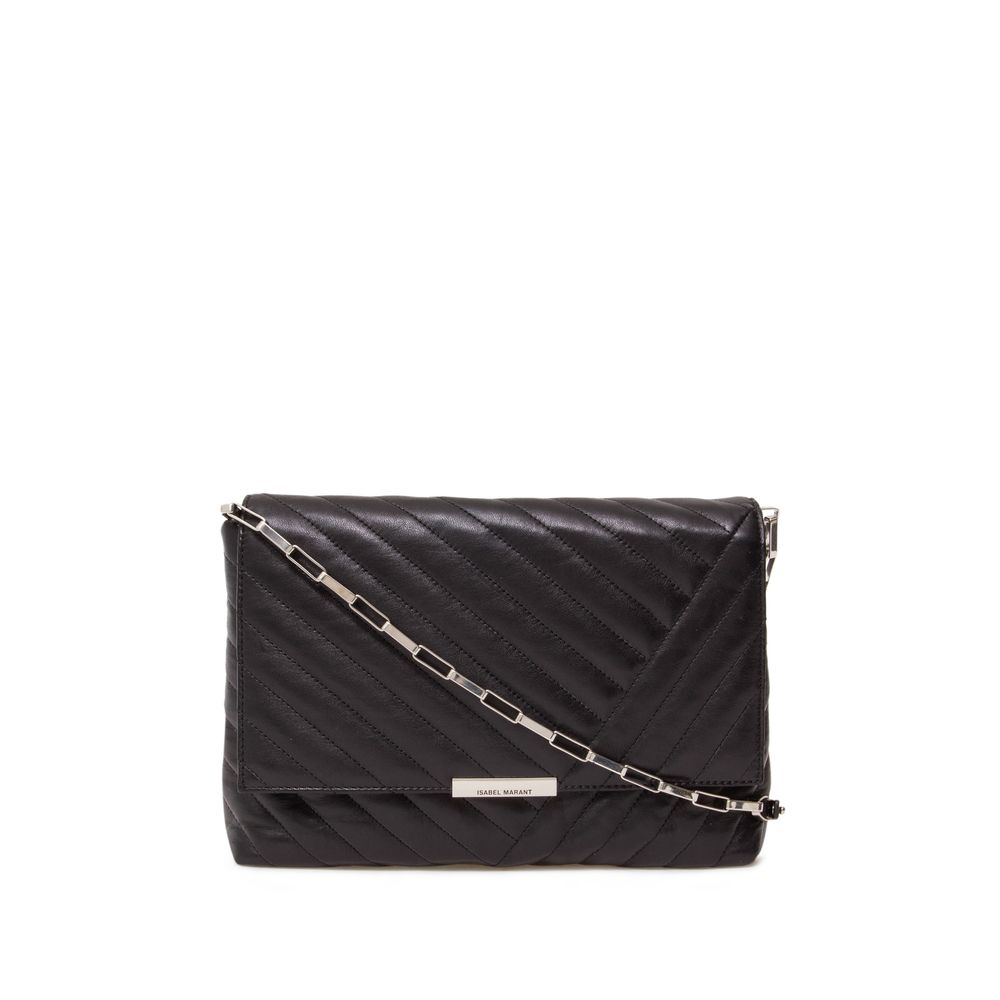 black bolsa with silver