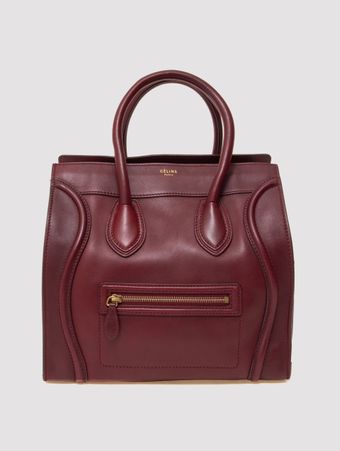 burgundy celine bolsa