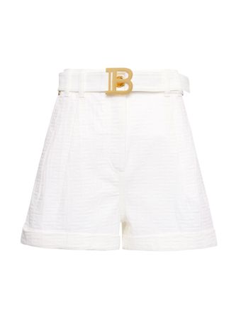 XF1MA040DB540FA-SHORTS-HW-BELTED-MONOGRA-WHITE