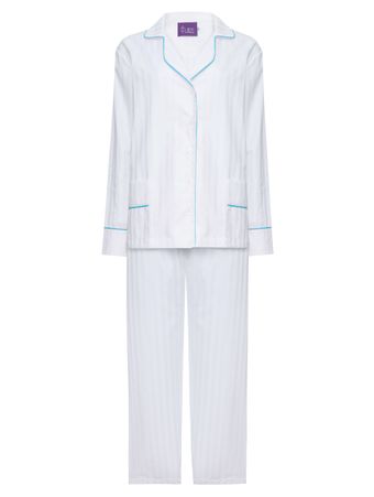 Pijama-Maquinetado-Branco-com-Turquesa