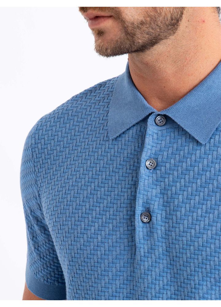 CAMISA-MANGA-CURTA-KNIT-POLO-WITH-STAND-BLUETTE-SKY-BLUE