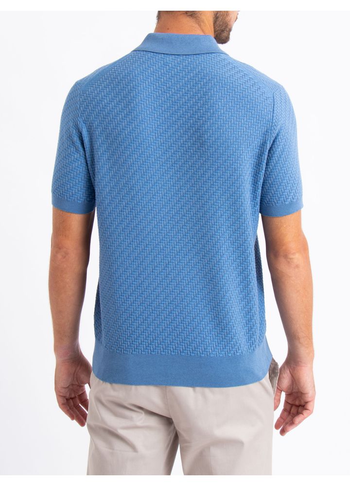 CAMISA-MANGA-CURTA-KNIT-POLO-WITH-STAND-BLUETTE-SKY-BLUE