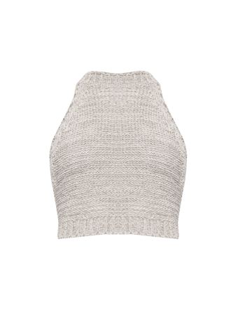 Cropped-Knit-Bege