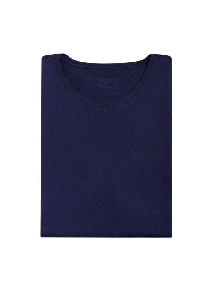 T-Shirt-Crew-Neck-Pima-Azul