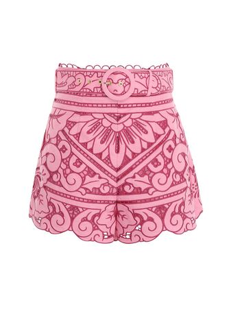 4256ASS222PBD-SHORTS--JUDE-EMBROIDERED-S-PINK-BURGUNDY