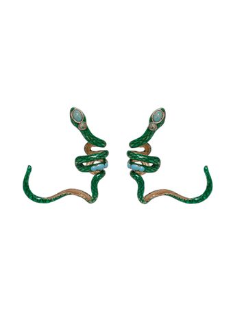 Par-de-Brincos-Serpente-Verde