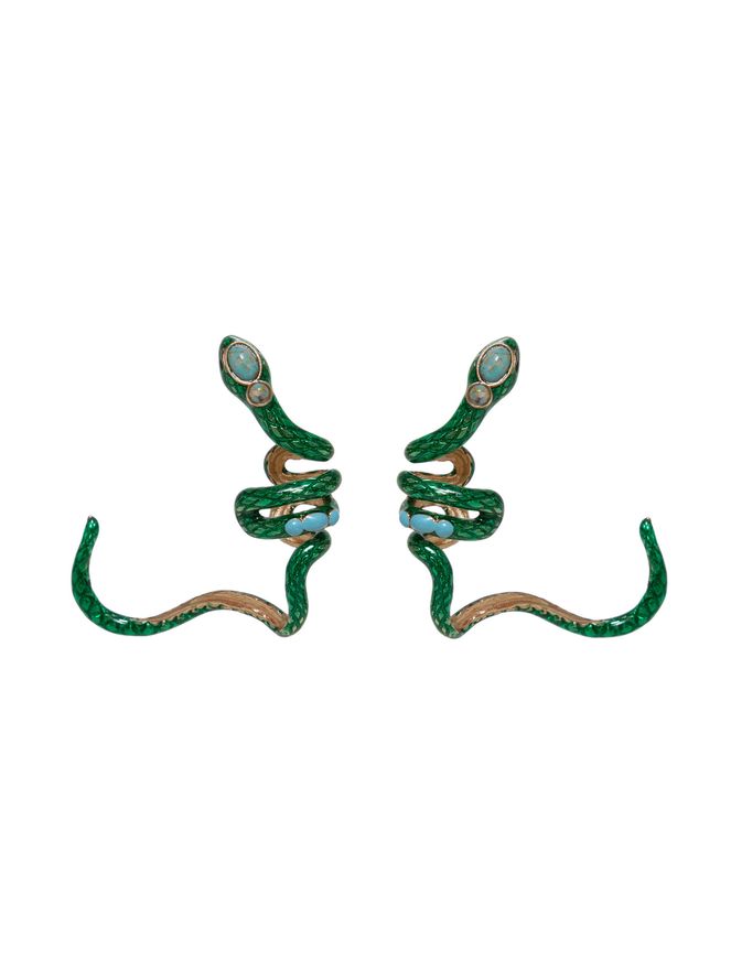 Par-de-Brincos-Serpente-Verde
