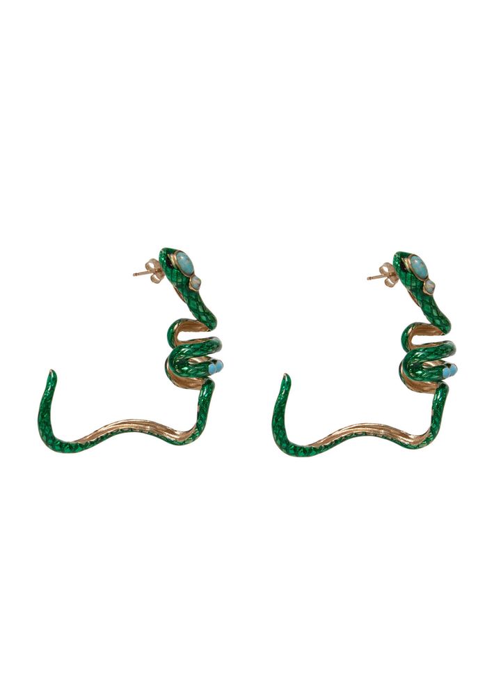 Par-de-Brincos-Serpente-Verde