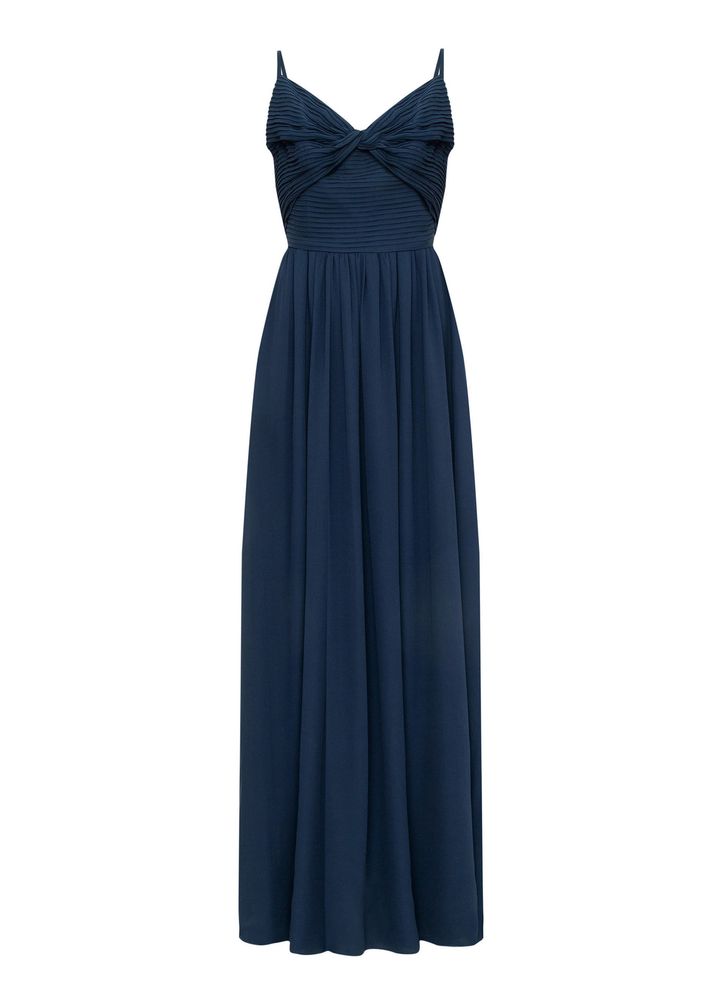 Vestido-Drapeado-Azul