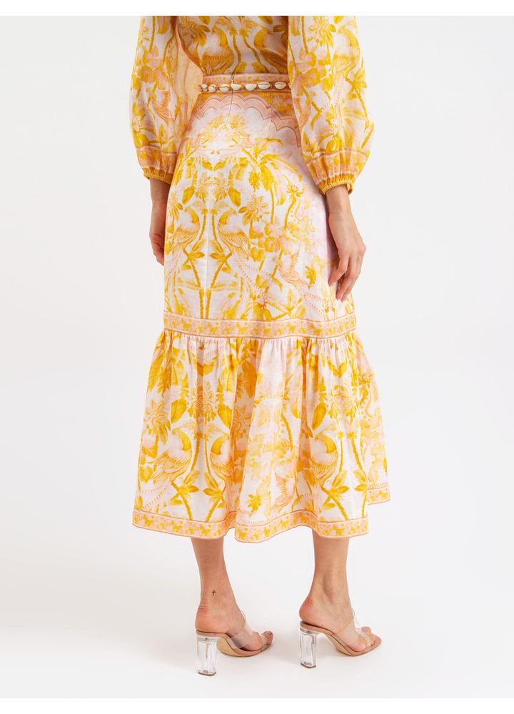 2653SSS224YEPL-SAIA-LONGA-LYRE-FRILL-HEM-YELLOW-PALM