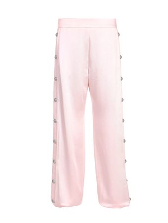 CALCA-SIDE-BUTTON-SATIN-SWEATPANTS