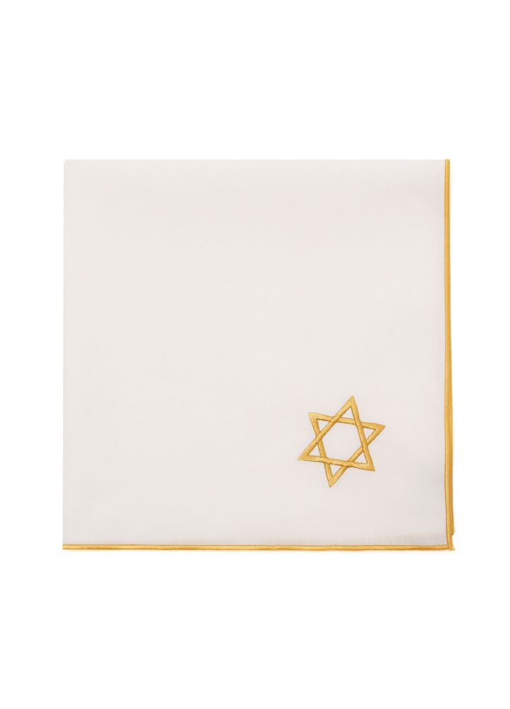 Guardanapo-Solares-com-Pesponto-Dourado-com-Bordado-de-Estrela-Branco-Dourado