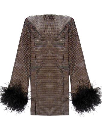 37FBLACK-VESTIDO-CURTO-FEATHERS-DRESS-BLACK