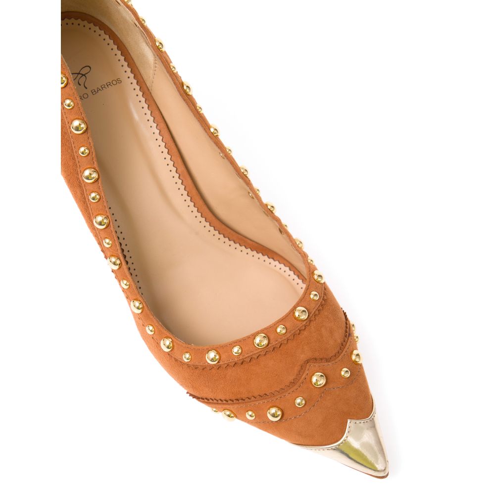 scarpin camurça caramelo