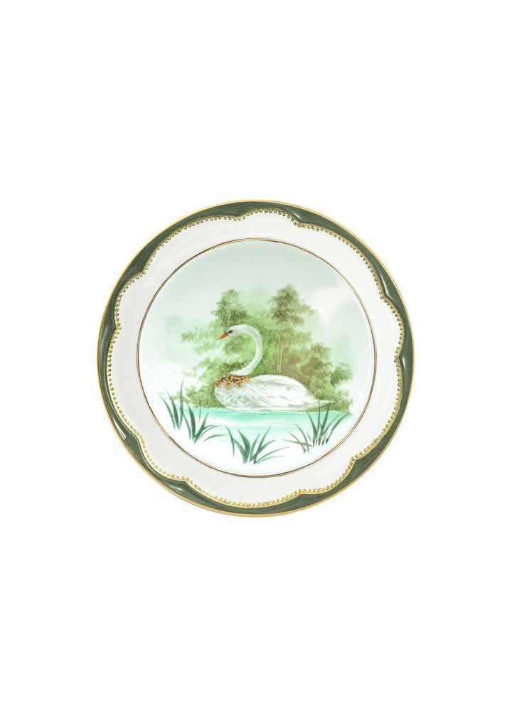 Prato-Sobremesa-Cygnes-Branco-verde-e-ouro