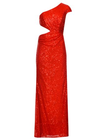 Vestido-Longo-Sequined-One-Shoulder