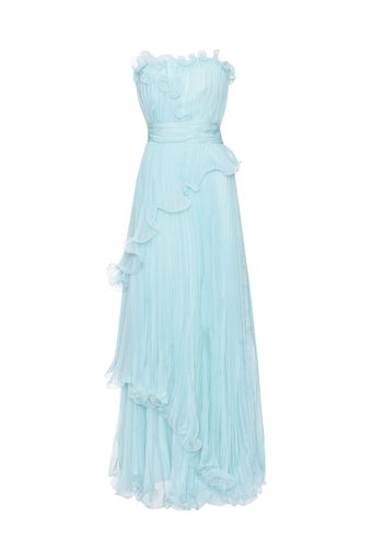 Vestido-Longo-Pleated-Tier-Verde