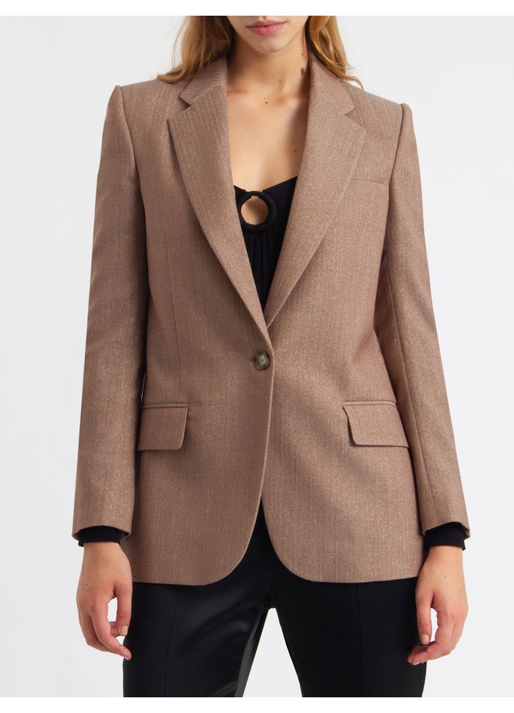 Blazer-Jacket-Lurex-Cocoa
