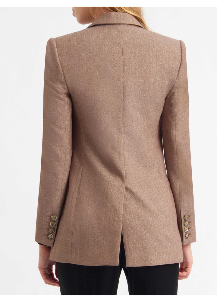 Blazer-Jacket-Lurex-Cocoa