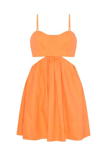 VESTIDO-CURTO-LINHO-LARANJA-PEITO-RECORTES