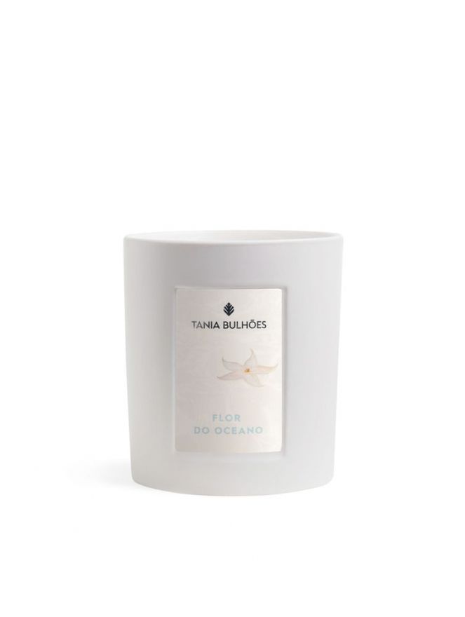 Vela Porcelana Branca Flor do Oceano