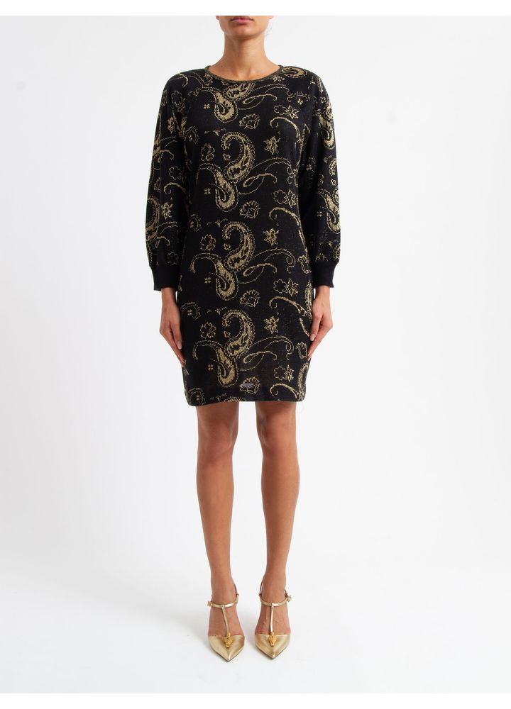 Vestido-Curto-Trico-Malha-Metalizada-Preto