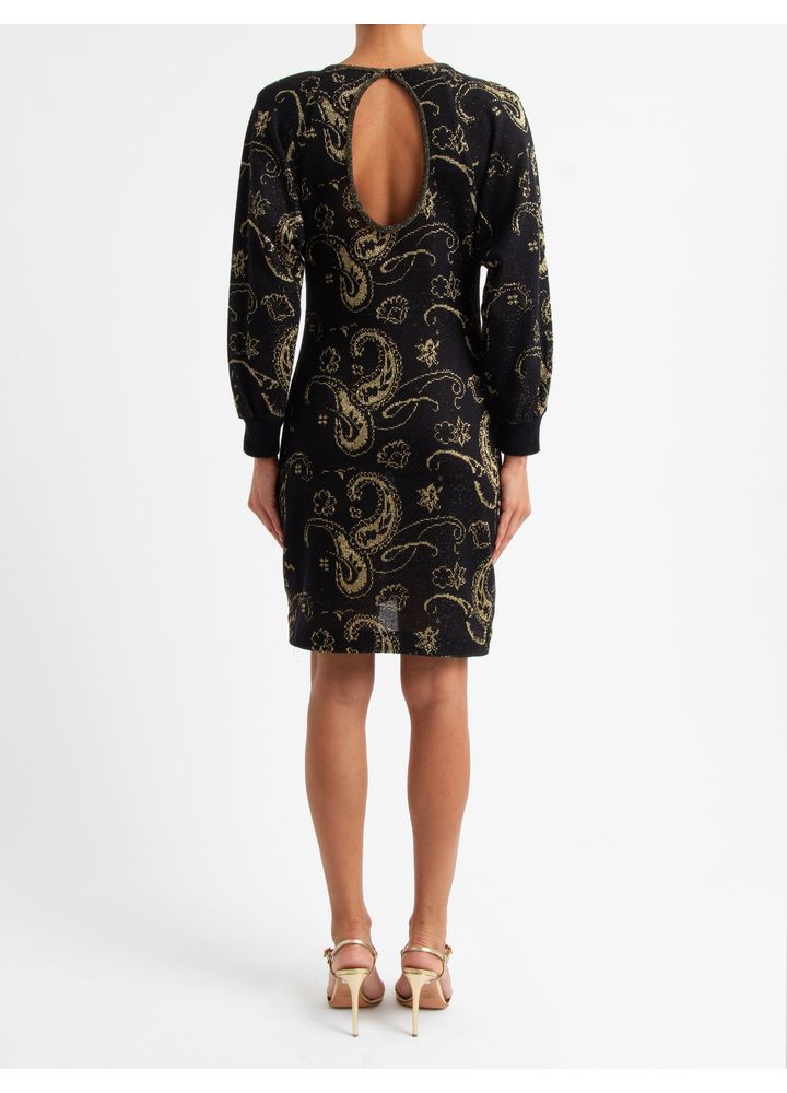 Vestido-Curto-Trico-Malha-Metalizada-Preto