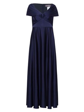 Vestido-Longo-Decote-Azul-Marinho