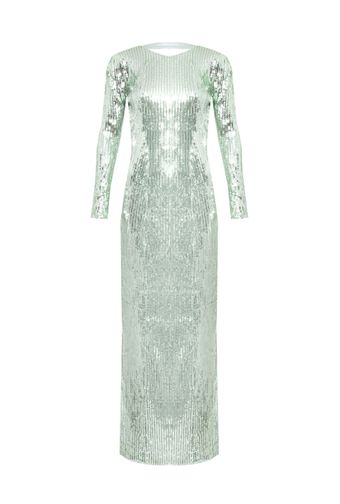 Vestido-Paetes-Verde