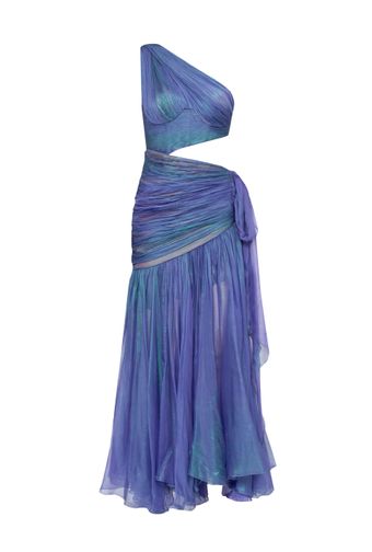 Vestido-Drapeado-Lagoon-Seda-Azul