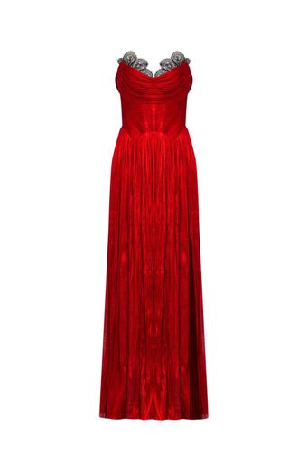 Vestido-Renda-Seda-Vermelho