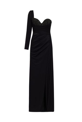 Vestido-Longo-Manga-Longa-Preto