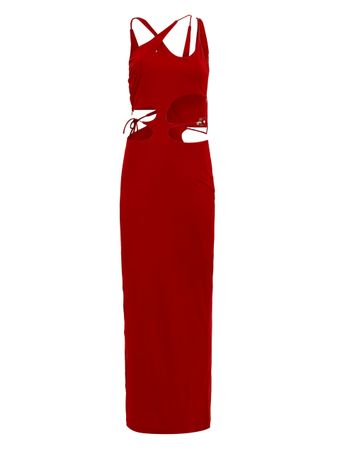 Vestido-Alongado-Recortes-Vermelho