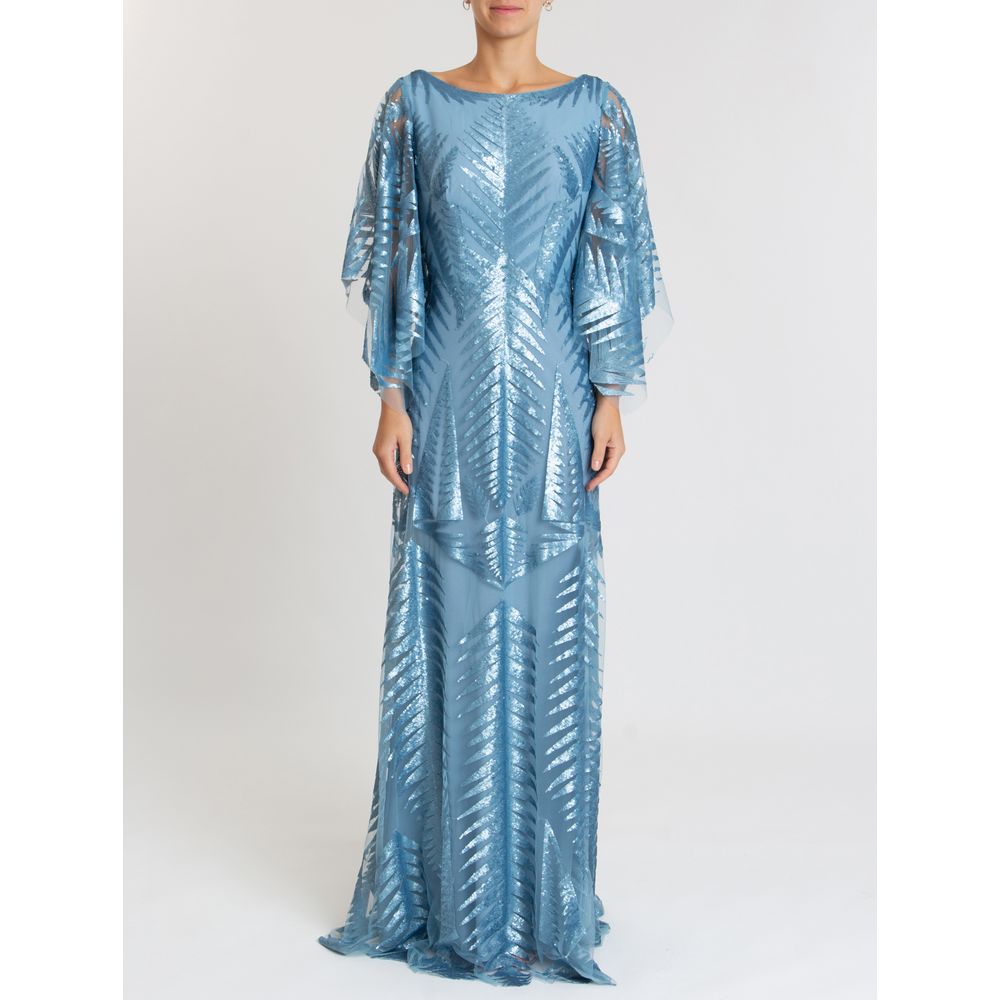 vestido de paete azul