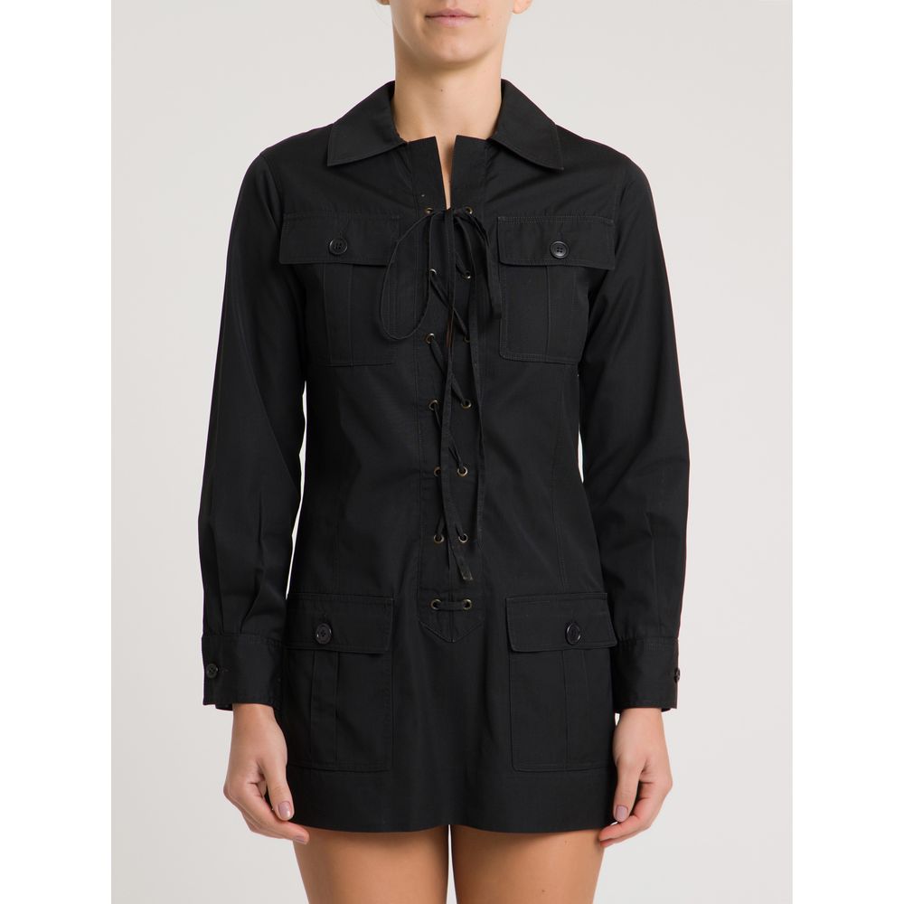 chemise preta longa