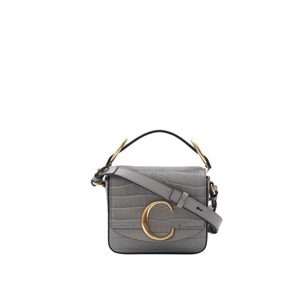 grey leather bolsa